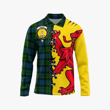 MacKay (McKay) Tartan Family Crest Long Sleeve Polo Shirt Lion Rampant Honor