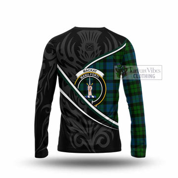 MacKay (McKay) Tartan Family Crest Long Sleeve T-Shirt Celtic Scottish Thistle Floral - Tartan Vibes Clothing