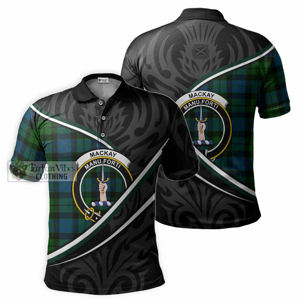 MacKay (McKay) Tartan Family Crest Polo Shirt Celtic Scottish Thistle Floral - Tartan Vibes Clothing