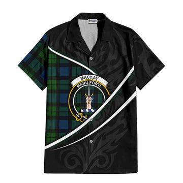 MacKay (McKay) Tartan Family Crest Hawaiian Shirt Celtic Scottish Thistle Floral