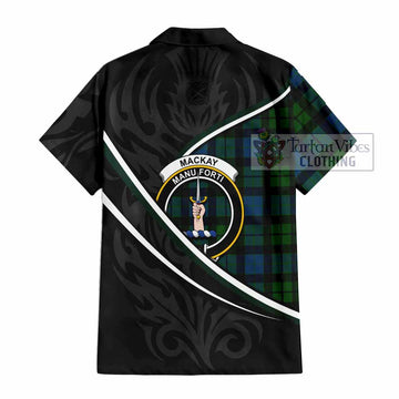 MacKay (McKay) Tartan Family Crest Hawaiian Shirt Celtic Scottish Thistle Floral