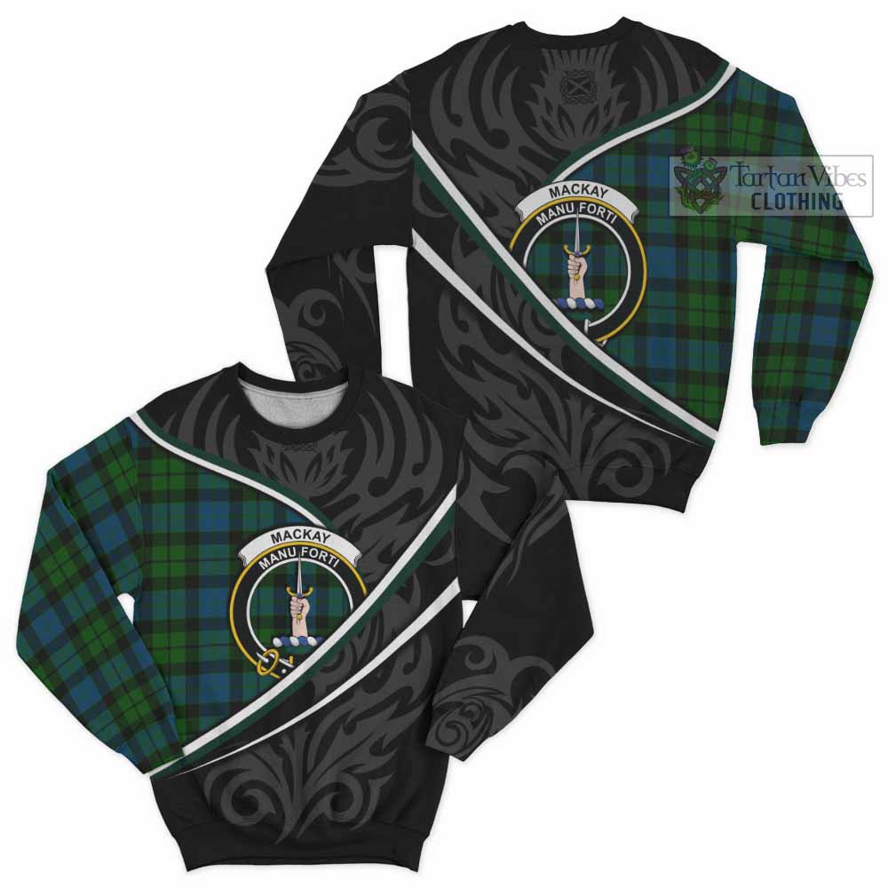 MacKay (McKay) Tartan Family Crest Sweatshirt Celtic Scottish Thistle Floral - Tartan Vibes Clothing