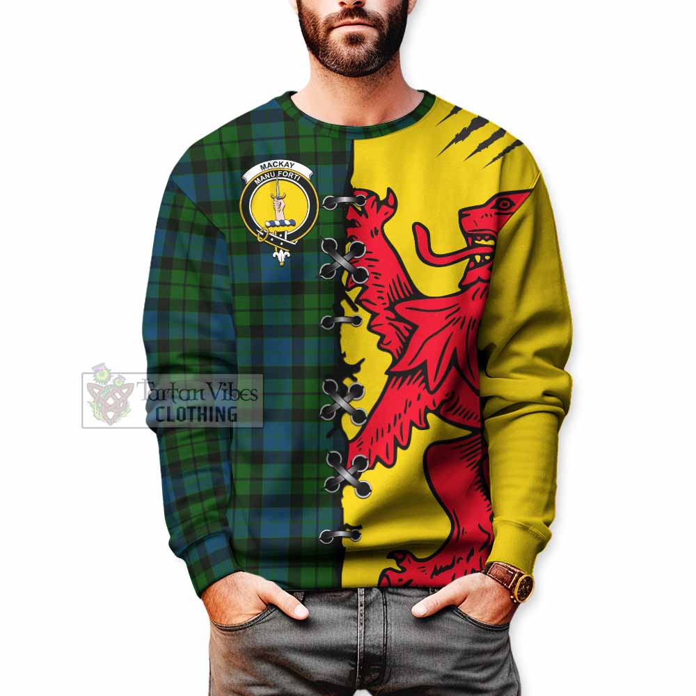 MacKay (McKay) Tartan Family Crest Sweatshirt Lion Rampant Honor - Tartan Vibes Clothing
