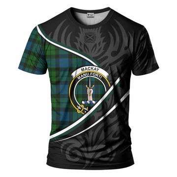 MacKay (McKay) Tartan Family Crest T-shirt Celtic Scottish Thistle Floral - Tartan Vibes Clothing
