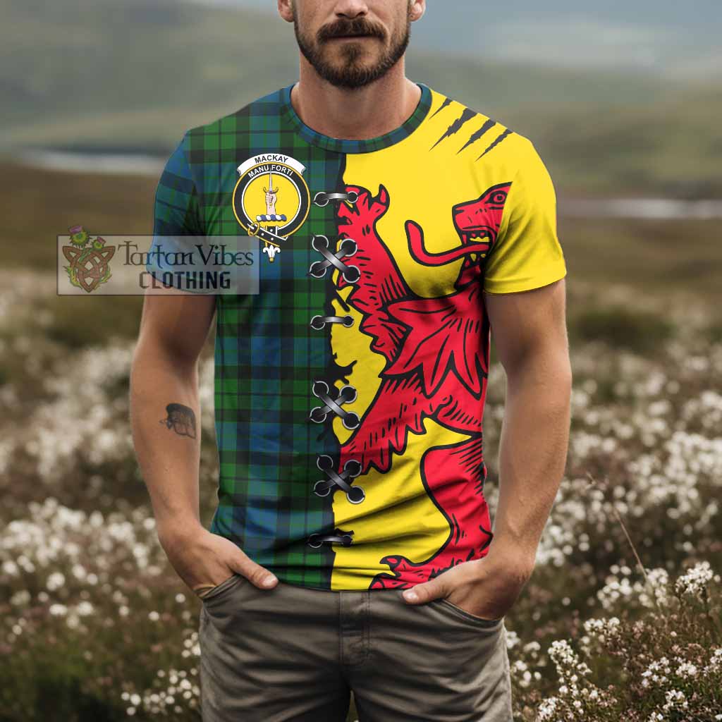 MacKay (McKay) Tartan Family Crest T-shirt Lion Rampant Honor - Tartan Vibes Clothing