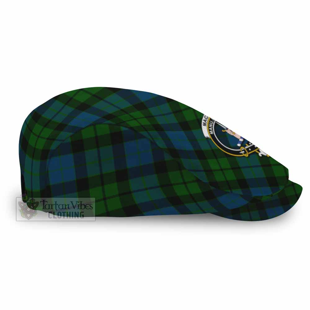 MacKay (McKay) Tartan Flat Cap, Jeff Cap Cross Style with Family Crest - Tartan Vibes Clothing