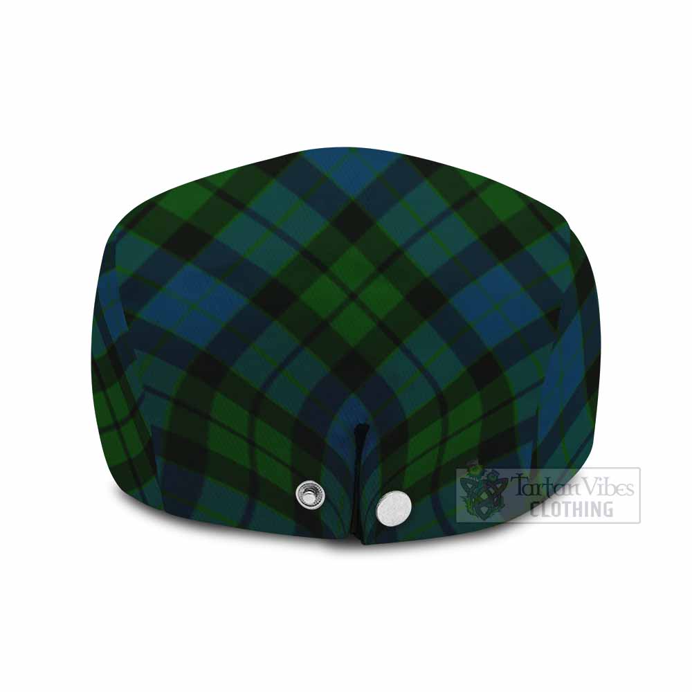MacKay (McKay) Tartan Flat Cap, Jeff Cap Cross Style with Family Crest - Tartan Vibes Clothing