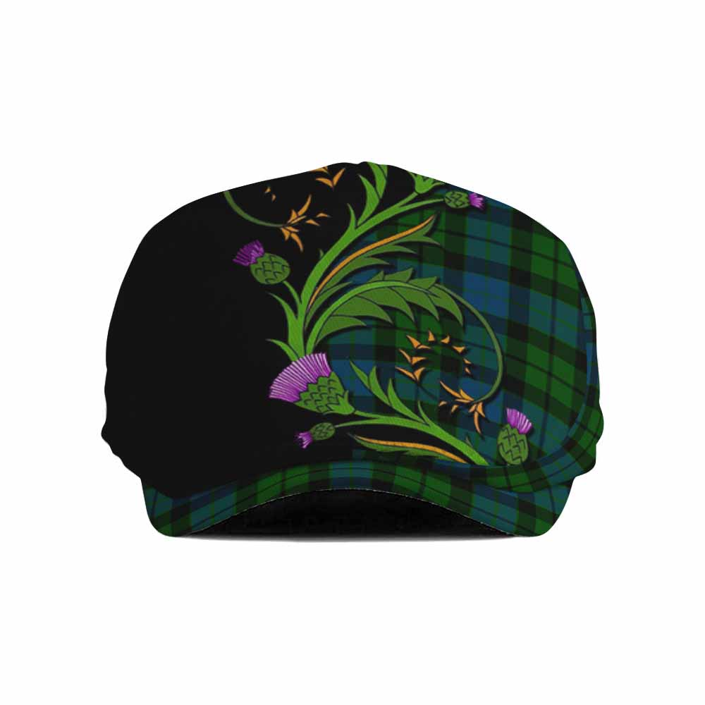 MacKay (McKay) Tartan Flat Cap, Jeff Cap Scottish Thistle Pride Heritage Art
