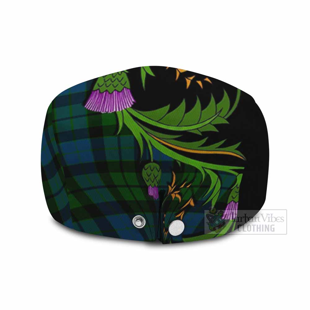 MacKay (McKay) Tartan Flat Cap, Jeff Cap Scottish Thistle Pride Heritage Art
