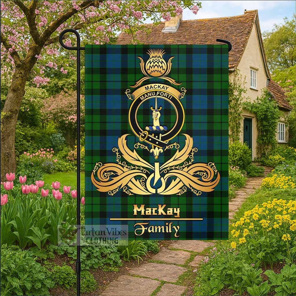 MacKay (McKay) Tartan Garden Flag with Highland Thistle Cherish Family Crest Style - Tartan Vibes Clothing