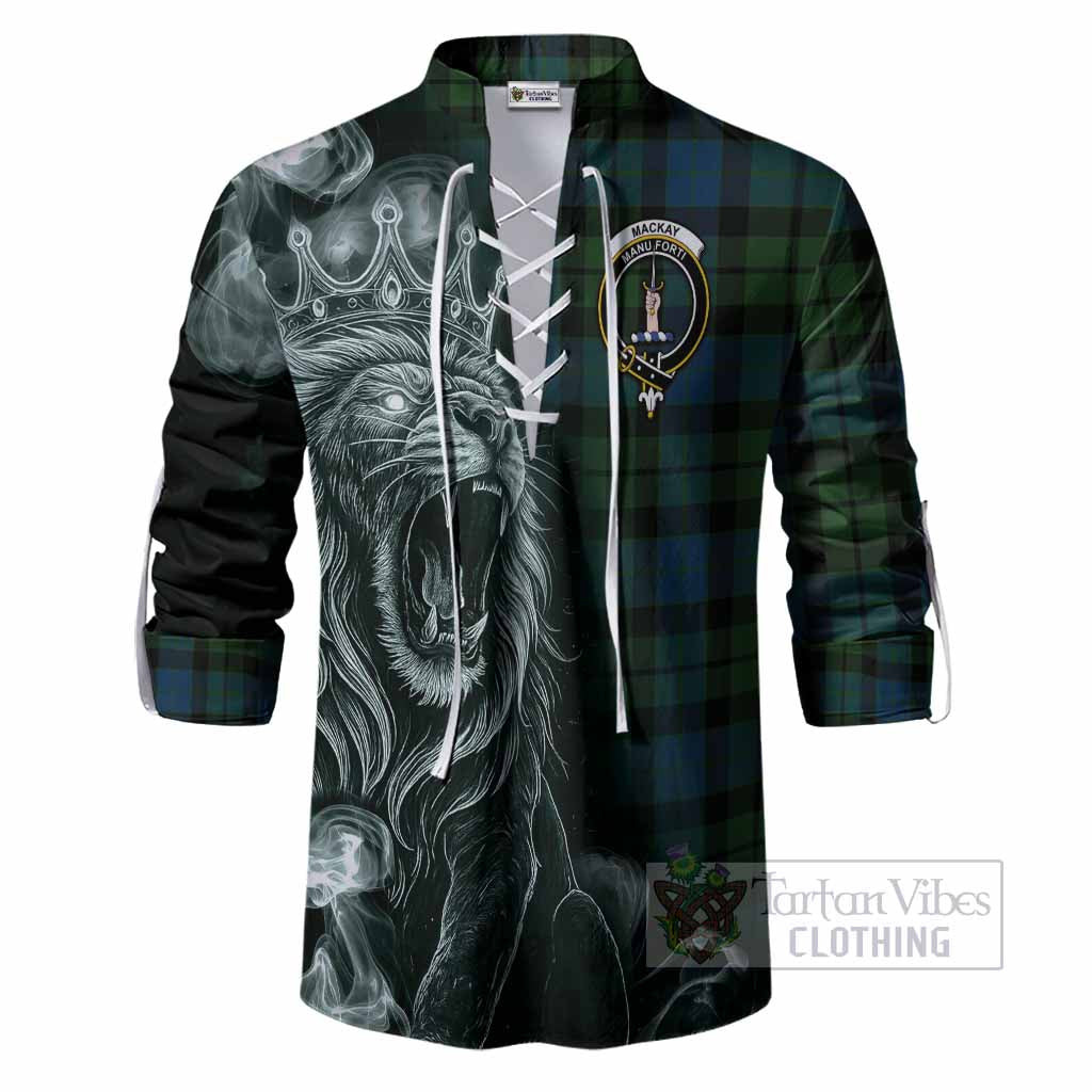 MacKay (McKay) Tartan Ghillie Shirt Roaring Lion Heritage