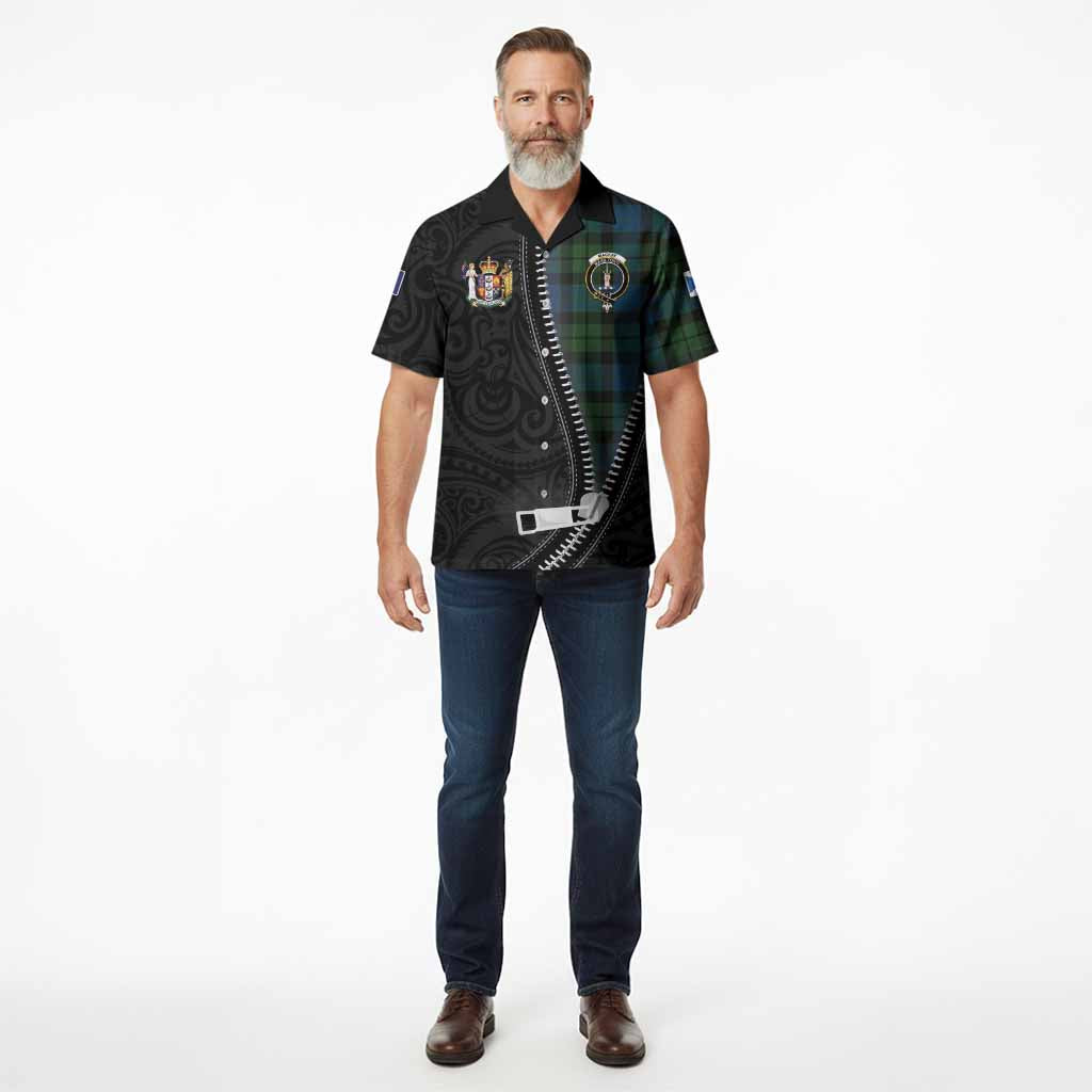 MacKay (McKay) Tartan Hawaiian Shirt New Zealand Pattern Unique Zipper Stylized