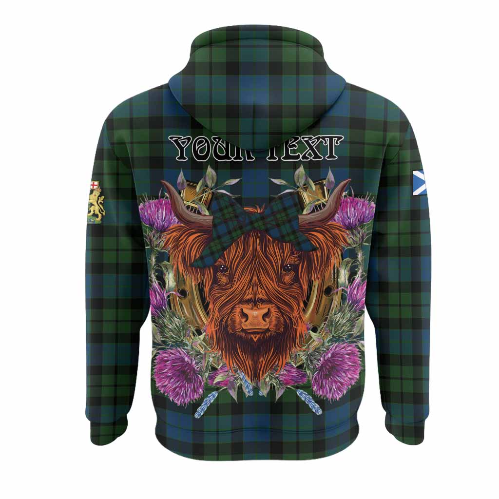 MacKay (McKay) Tartan Hoodie Scottish Thistle Heilan Coo