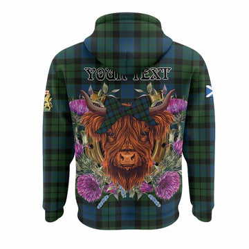 MacKay (McKay) Tartan Hoodie Scottish Thistle Heilan Coo