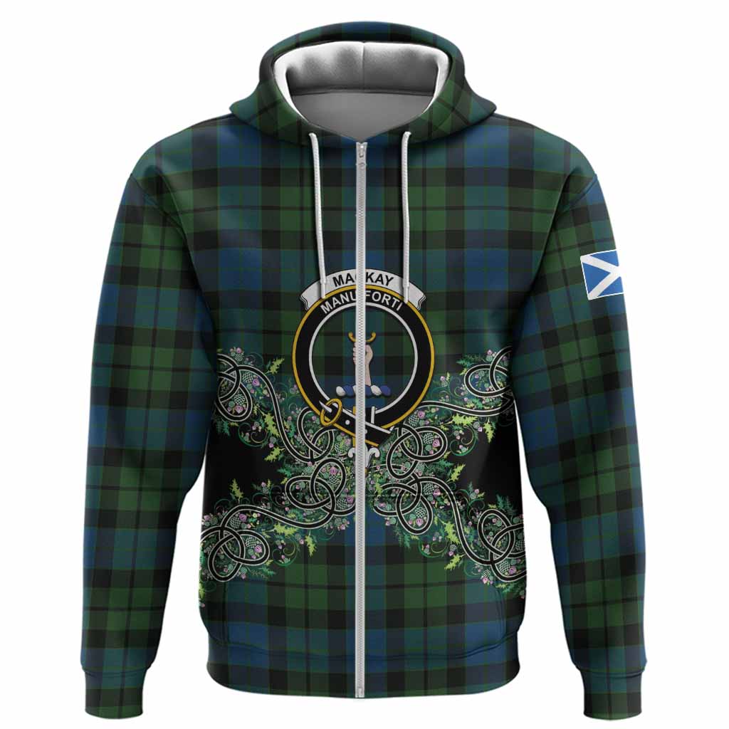 MacKay (McKay) Tartan Hoodie Thistle Scottish Spirit