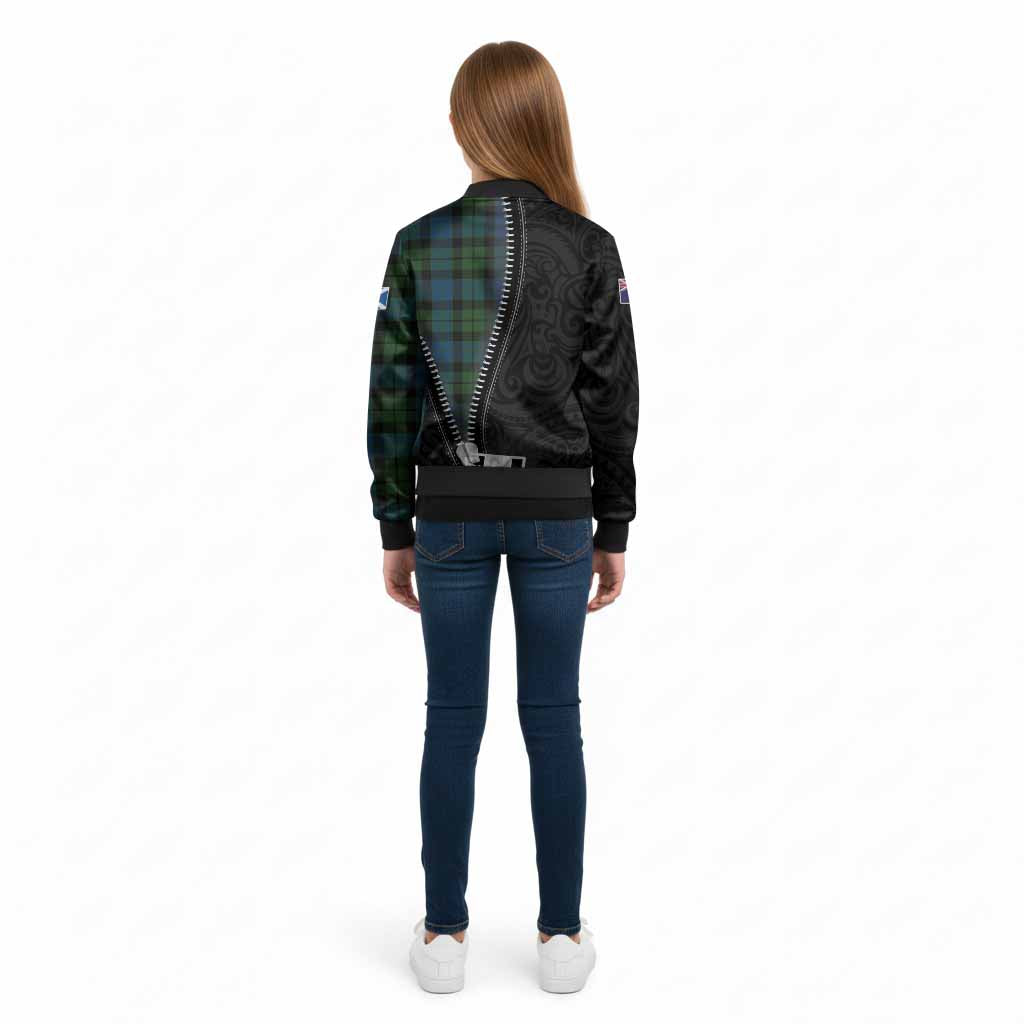 MacKay (McKay) Tartan Kid Bomber Jacket New Zealand Pattern Unique Zipper Stylized