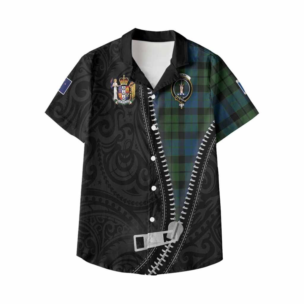 MacKay (McKay) Tartan Kid Hawaiian Shirt New Zealand Pattern Unique Zipper Stylized