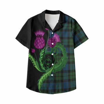 MacKay (McKay) Tartan Kid Hawaiian Shirt Traditional Scottish Thistle