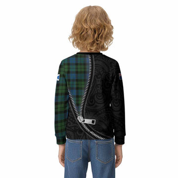 MacKay (McKay) Tartan Kid Knitted Sweatshirt New Zealand Pattern Unique Zipper Stylized