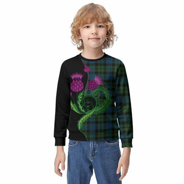 MacKay (McKay) Tartan Kid Knitted Sweatshirt Traditional Scottish Thistle