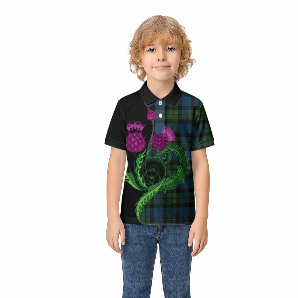 MacKay (McKay) Tartan Kid Polo Shirt Traditional Scottish Thistle