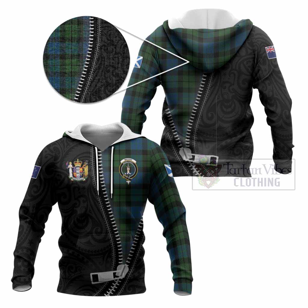 MacKay (McKay) Tartan Knitted Hoodie New Zealand Pattern Unique Zipper Stylized