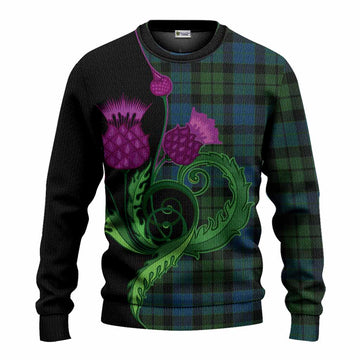 MacKay (McKay) Tartan Knitted Sweater Traditional Scottish Thistle