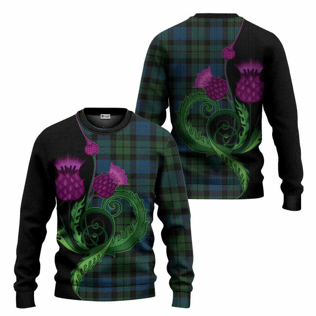 MacKay (McKay) Tartan Knitted Sweater Traditional Scottish Thistle