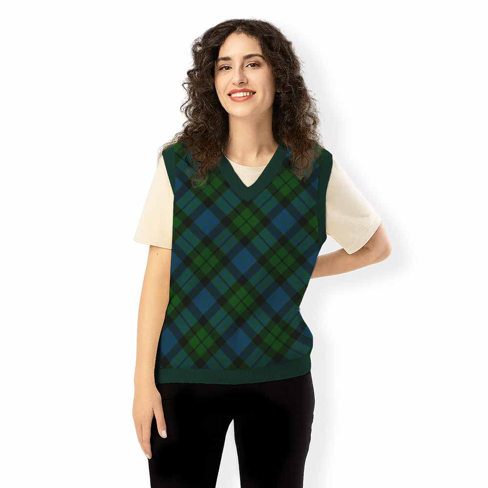 MacKay (McKay) Tartan  Knitted V-Neck Vest Cross Style