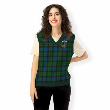 MacKay (McKay) Tartan Knitted V-Neck Vest with Family Crest