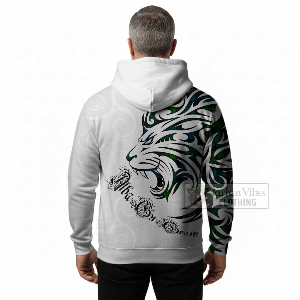 MacKay (McKay) Tartan Lion Roar Hoodie Alba Gu Brath with Celtic Motifs