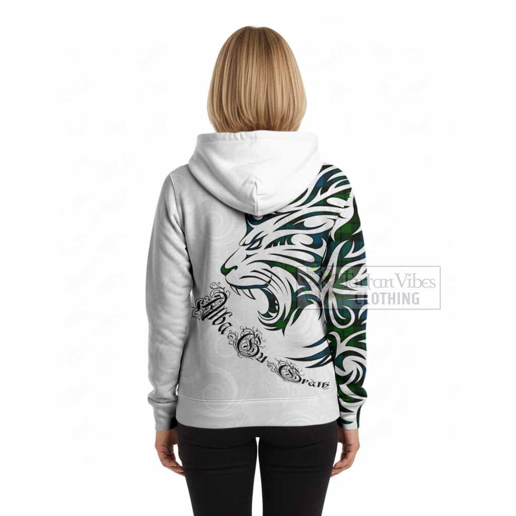 MacKay (McKay) Tartan Lion Roar Hoodie Alba Gu Brath with Celtic Motifs
