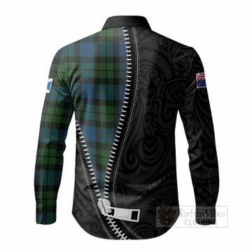MacKay (McKay) Tartan Long Sleeve Button Shirts New Zealand Pattern Unique Zipper Stylized
