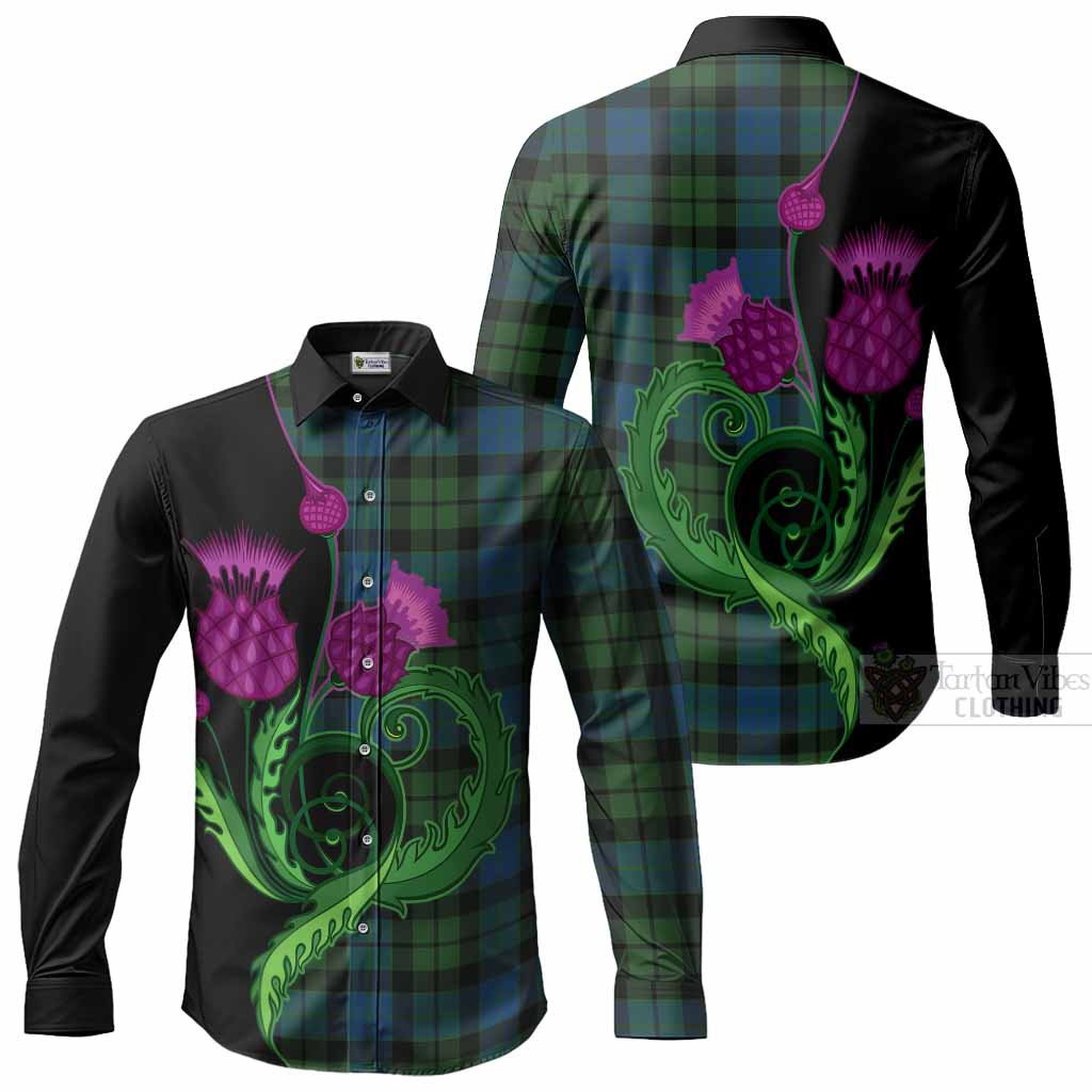 MacKay (McKay) Tartan Long Sleeve Button Shirts Traditional Scottish Thistle