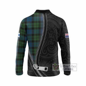 MacKay (McKay) Tartan Long Sleeve Polo Shirt New Zealand Pattern Unique Zipper Stylized