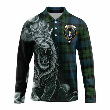 MacKay (McKay) Tartan Long Sleeve Polo Shirt Roaring Lion Heritage