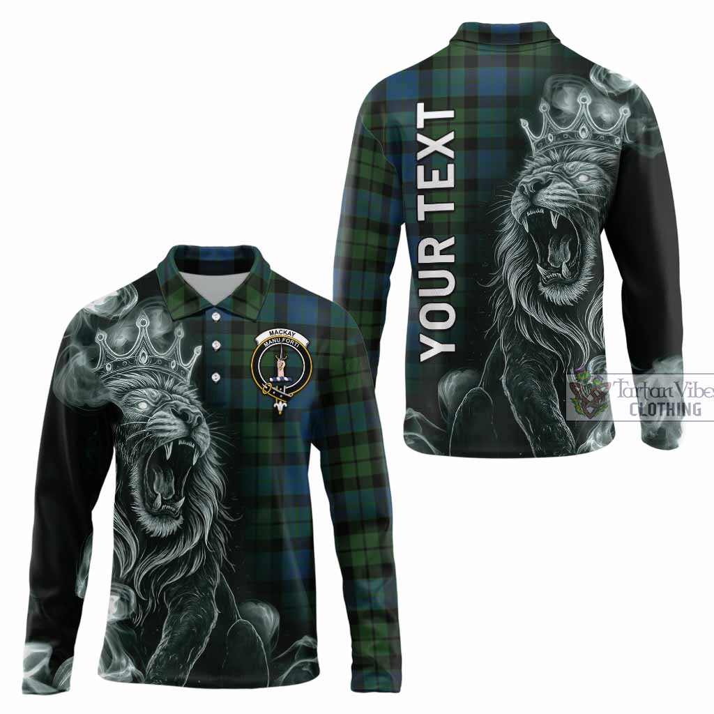 MacKay (McKay) Tartan Long Sleeve Polo Shirt Roaring Lion Heritage