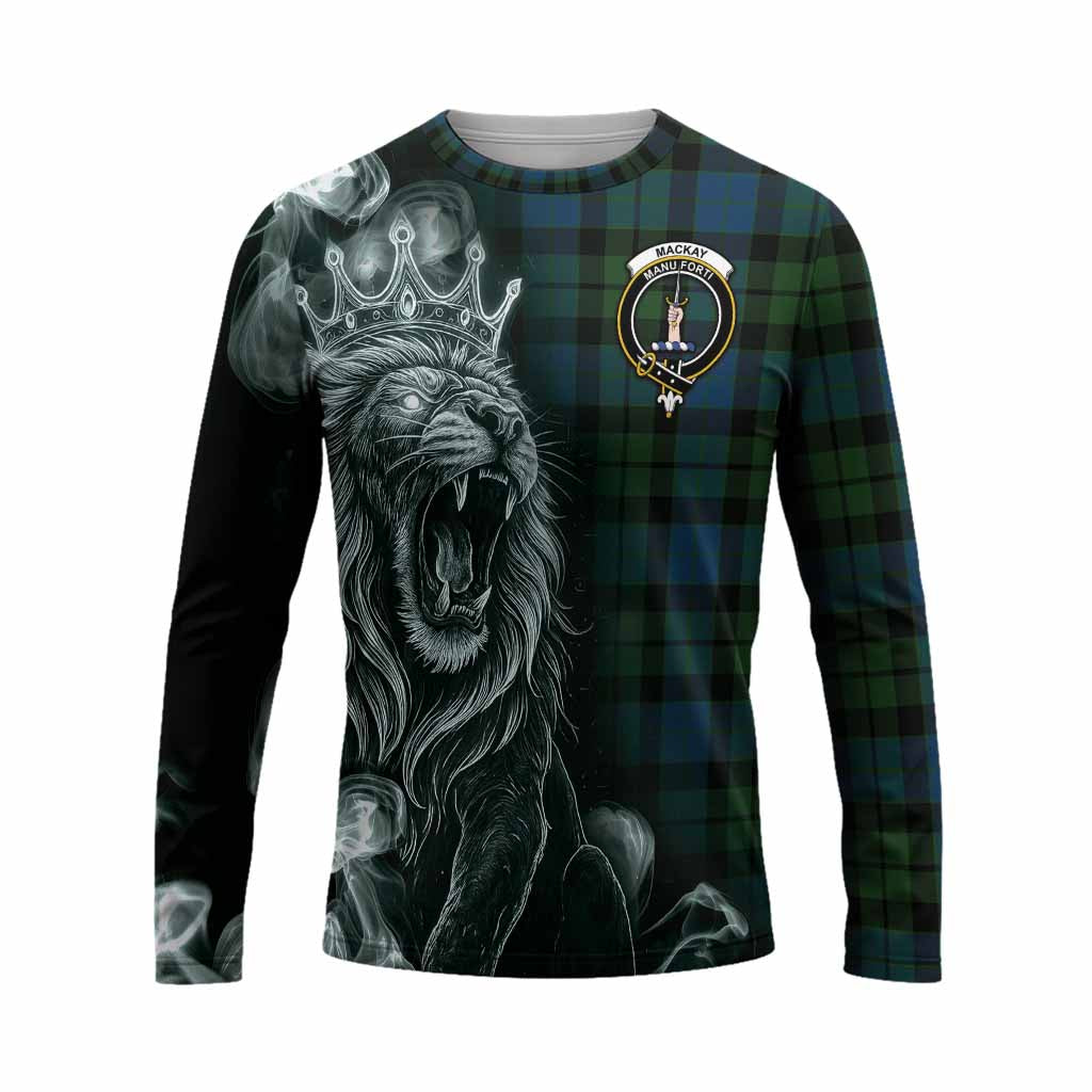 MacKay (McKay) Tartan Long Sleeve T-Shirt Roaring Lion Heritage