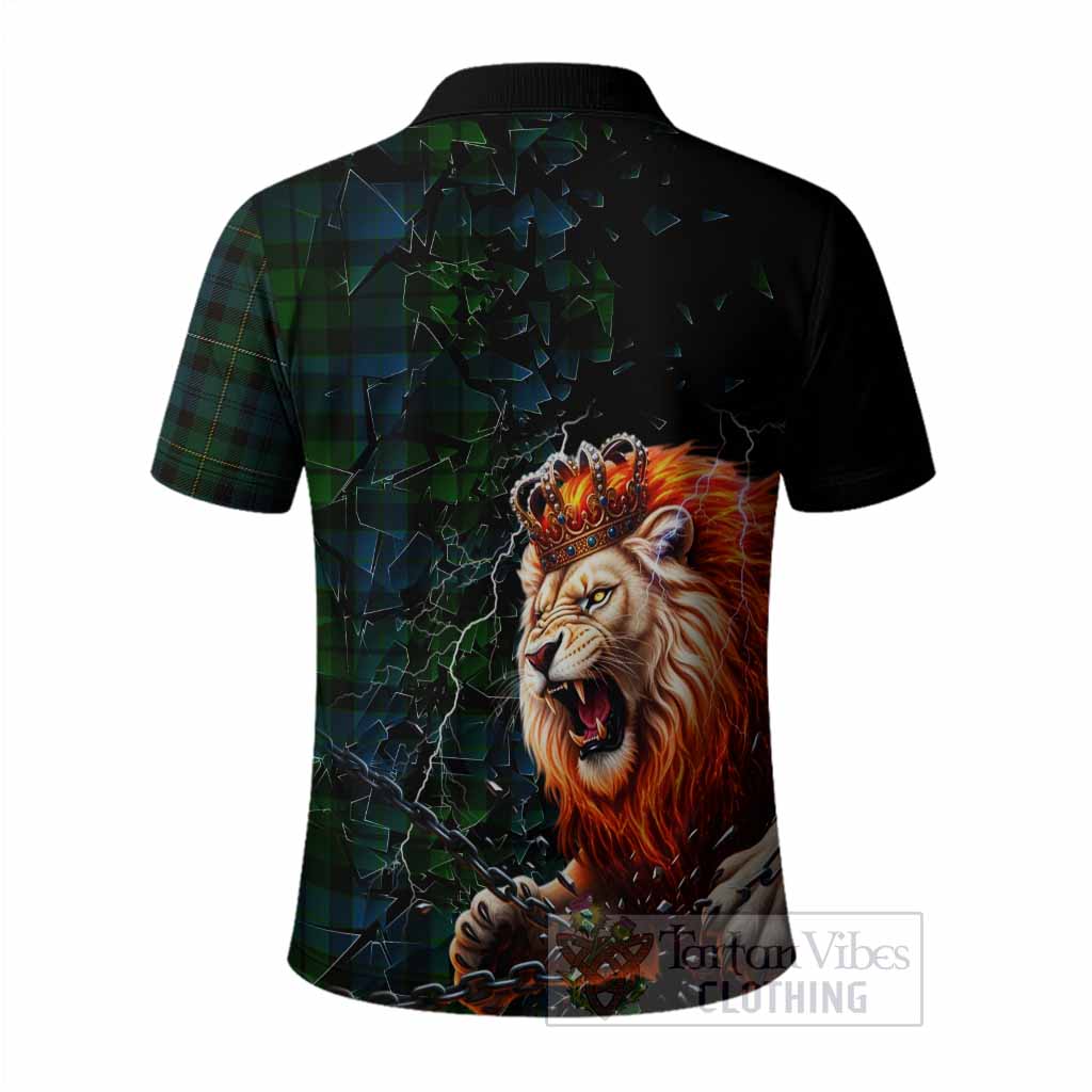 MacKay (McKay) Tartan Mighty Lion Polo Shirt Explosion Flying Pieces