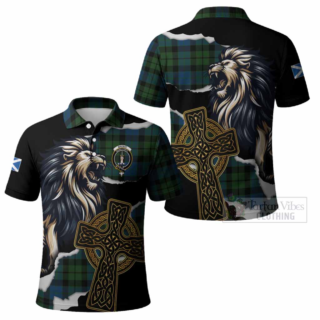 MacKay (McKay) Tartan Scottish Polo Shirt Lion Celtic Heritage