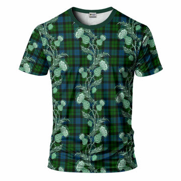 MacKay (McKay) Tartan T-Shirt Seamless Scottish Thistle Flowers