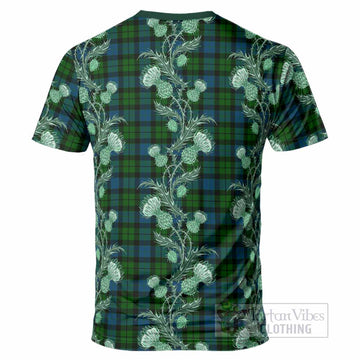 MacKay (McKay) Tartan T-Shirt Seamless Scottish Thistle Flowers