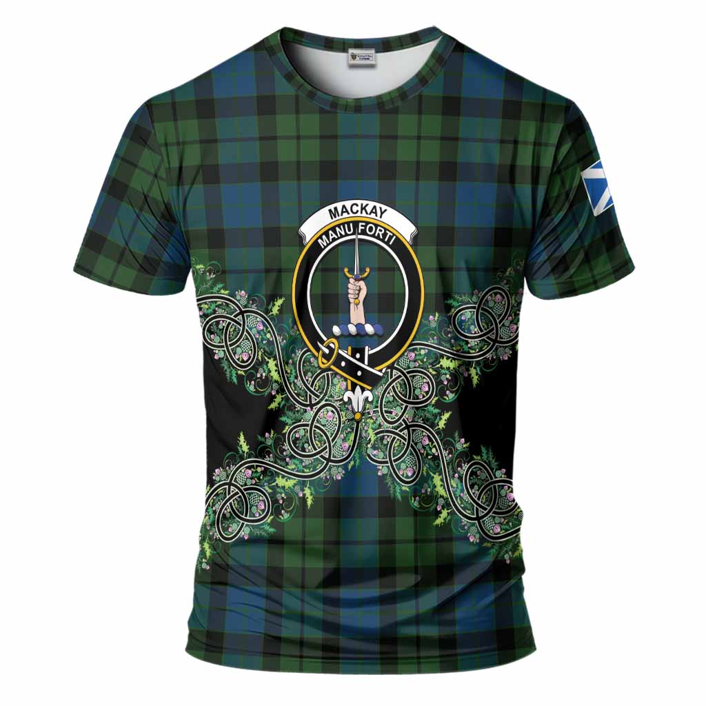 MacKay (McKay) Tartan T-Shirt Thistle Scottish Spirit