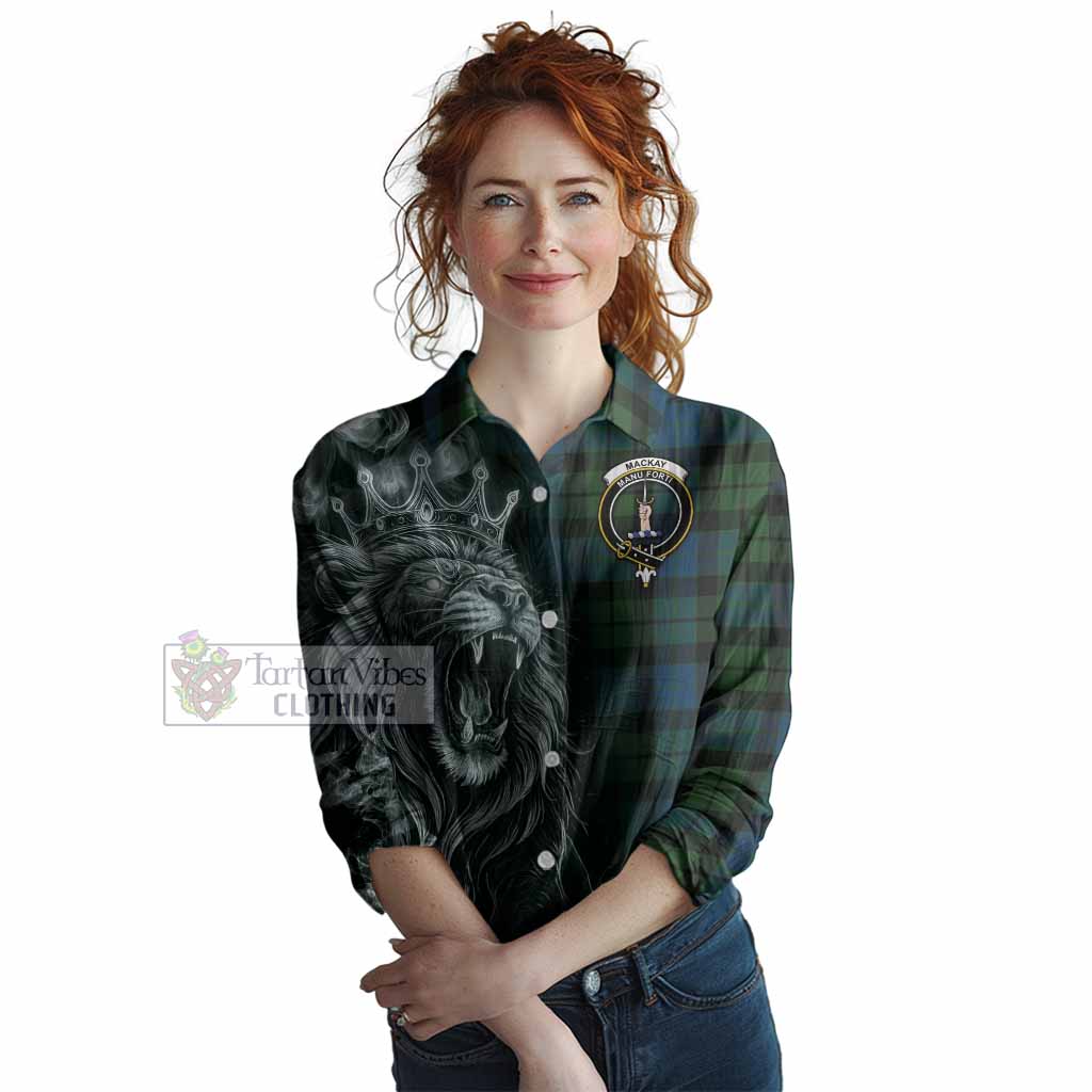 MacKay (McKay) Tartan Women Casual Shirt Roaring Lion Heritage