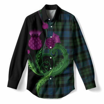 MacKay (McKay) Tartan Women Casual Shirt Traditional Scottish Thistle