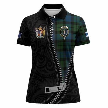 MacKay (McKay) Tartan Women Polo Shirt New Zealand Pattern Unique Zipper Stylized