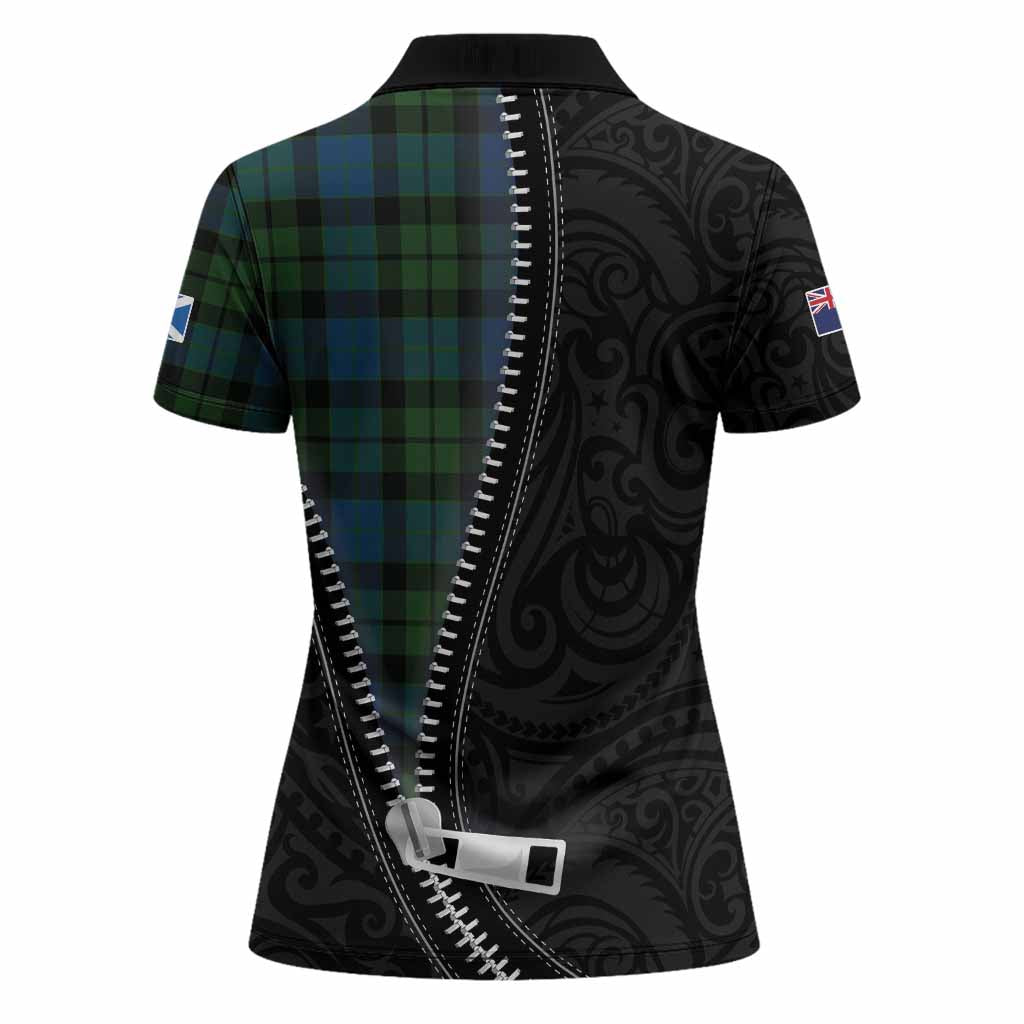 MacKay (McKay) Tartan Women Polo Shirt New Zealand Pattern Unique Zipper Stylized