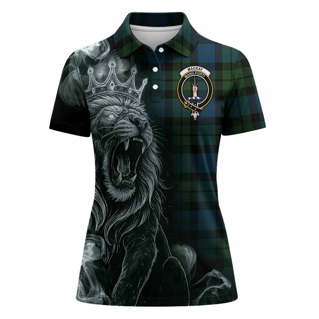 MacKay (McKay) Tartan Women Polo Shirt Roaring Lion Heritage