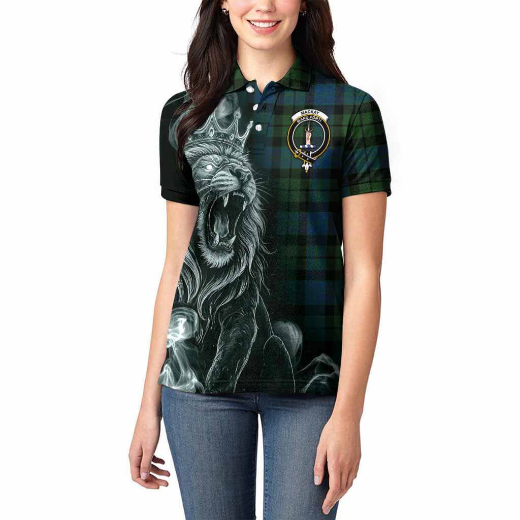 MacKay (McKay) Tartan Women Polo Shirt Roaring Lion Heritage