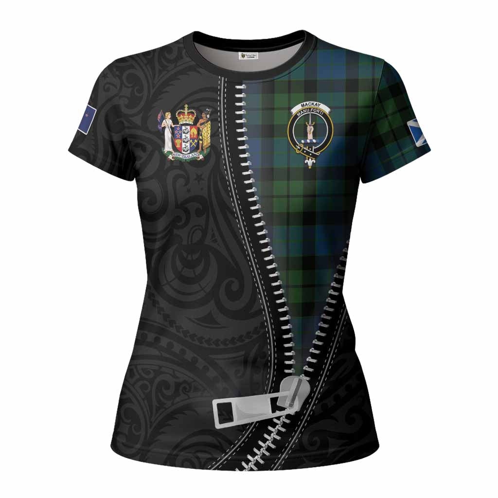 MacKay (McKay) Tartan Women T shirt New Zealand Pattern Unique Zipper Stylized